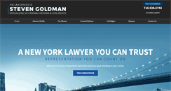 Desktop Screenshot of goldmancriminaldefense.com